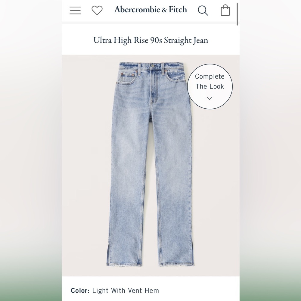 Abercombie - 90s Straight Ultra High Rise Jeans